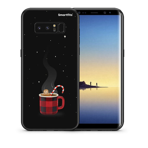 Θήκη Samsung Note 8 Xmas Bathing από τη Smartfits με σχέδιο στο πίσω μέρος και μαύρο περίβλημα | Samsung Note 8 Xmas Bathing case with colorful back and black bezels
