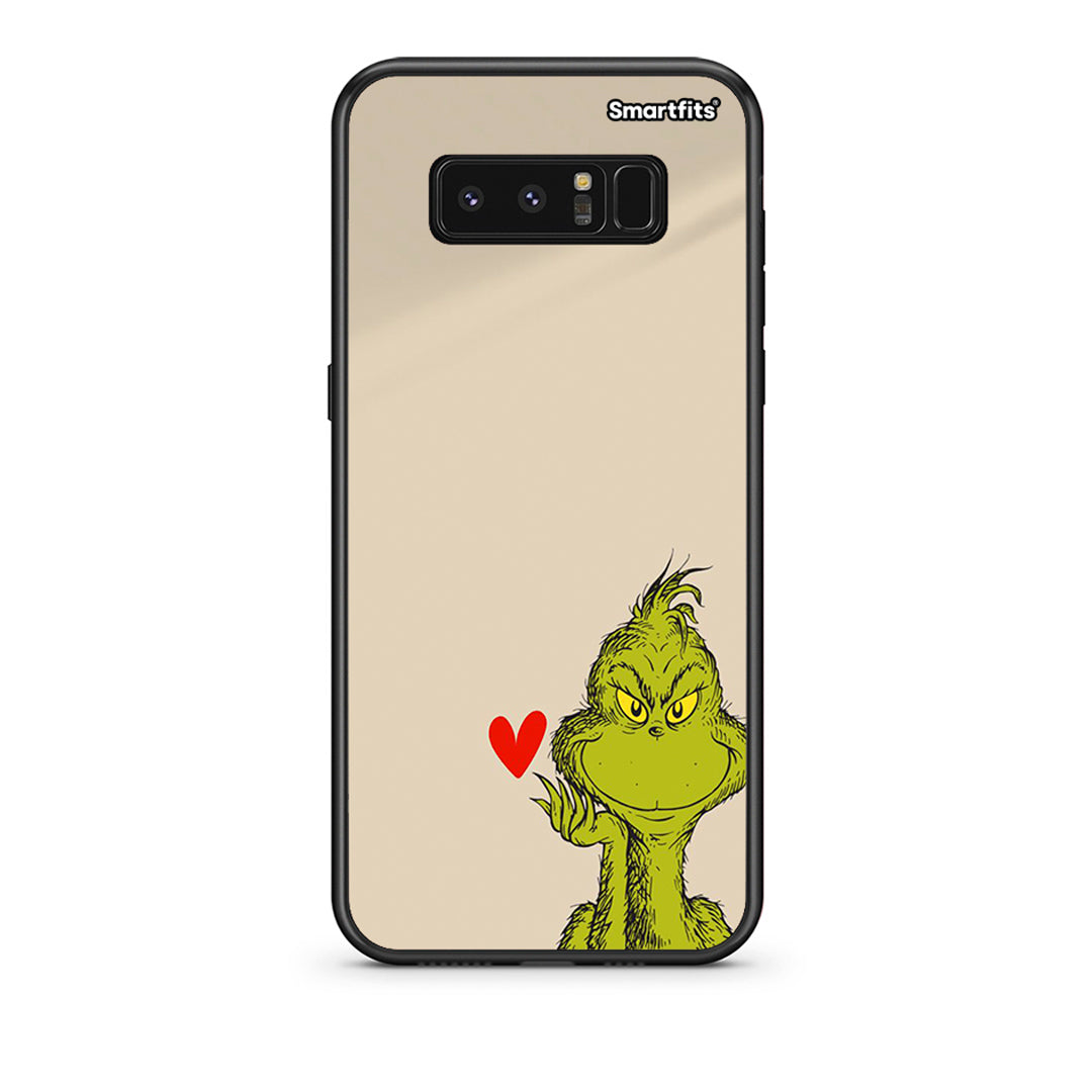 samsung note 8 Xmas Grinch θήκη από τη Smartfits με σχέδιο στο πίσω μέρος και μαύρο περίβλημα | Smartphone case with colorful back and black bezels by Smartfits
