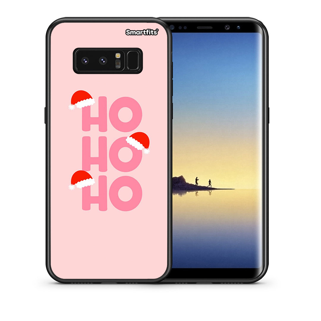 Θήκη Samsung Note 8 Xmas Ho Ho Ho από τη Smartfits με σχέδιο στο πίσω μέρος και μαύρο περίβλημα | Samsung Note 8 Xmas Ho Ho Ho case with colorful back and black bezels