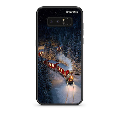 samsung note 8 Xmas Train θήκη από τη Smartfits με σχέδιο στο πίσω μέρος και μαύρο περίβλημα | Smartphone case with colorful back and black bezels by Smartfits