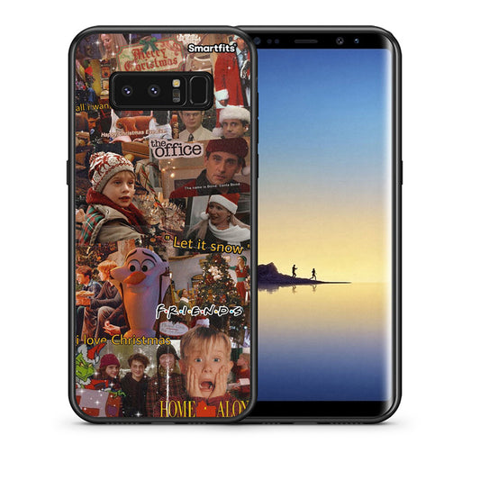 Θήκη Samsung Note 8 Xmas Wishes από τη Smartfits με σχέδιο στο πίσω μέρος και μαύρο περίβλημα | Samsung Note 8 Xmas Wishes case with colorful back and black bezels