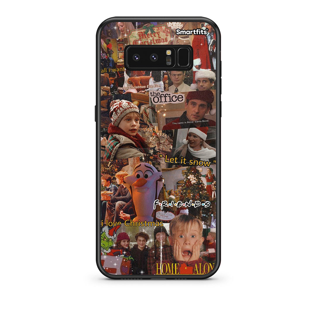 samsung note 8 Xmas Wishes θήκη από τη Smartfits με σχέδιο στο πίσω μέρος και μαύρο περίβλημα | Smartphone case with colorful back and black bezels by Smartfits