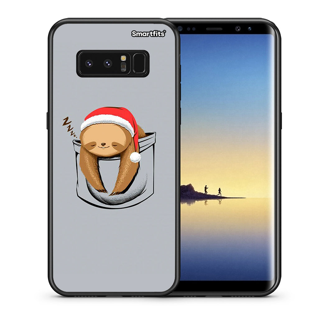 Θήκη Samsung Note 8 Xmas Zzzz από τη Smartfits με σχέδιο στο πίσω μέρος και μαύρο περίβλημα | Samsung Note 8 Xmas Zzzz case with colorful back and black bezels