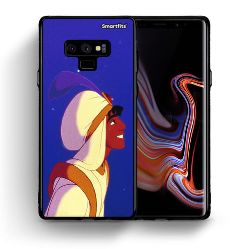 Θήκη Samsung Note 9 Alladin And Jasmine Love 1 από τη Smartfits με σχέδιο στο πίσω μέρος και μαύρο περίβλημα | Samsung Note 9 Alladin And Jasmine Love 1 case with colorful back and black bezels
