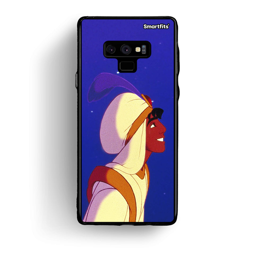 samsung note 9 Alladin And Jasmine Love 1 θήκη από τη Smartfits με σχέδιο στο πίσω μέρος και μαύρο περίβλημα | Smartphone case with colorful back and black bezels by Smartfits