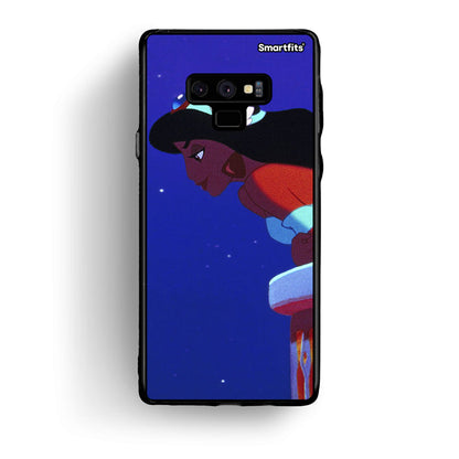 samsung note 9 Alladin And Jasmine Love 2 θήκη από τη Smartfits με σχέδιο στο πίσω μέρος και μαύρο περίβλημα | Smartphone case with colorful back and black bezels by Smartfits