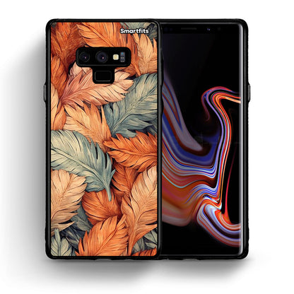 Θήκη Samsung Note 9 Autumn Leaves από τη Smartfits με σχέδιο στο πίσω μέρος και μαύρο περίβλημα | Samsung Note 9 Autumn Leaves case with colorful back and black bezels