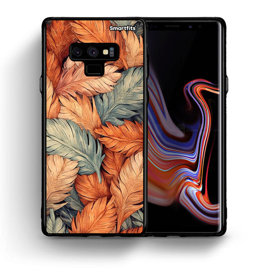 Θήκη Samsung Note 9 Autumn Leaves από τη Smartfits με σχέδιο στο πίσω μέρος και μαύρο περίβλημα | Samsung Note 9 Autumn Leaves case with colorful back and black bezels