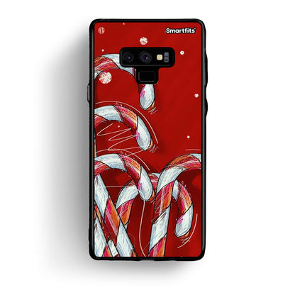 samsung note 9 Candy Cane θήκη από τη Smartfits με σχέδιο στο πίσω μέρος και μαύρο περίβλημα | Smartphone case with colorful back and black bezels by Smartfits