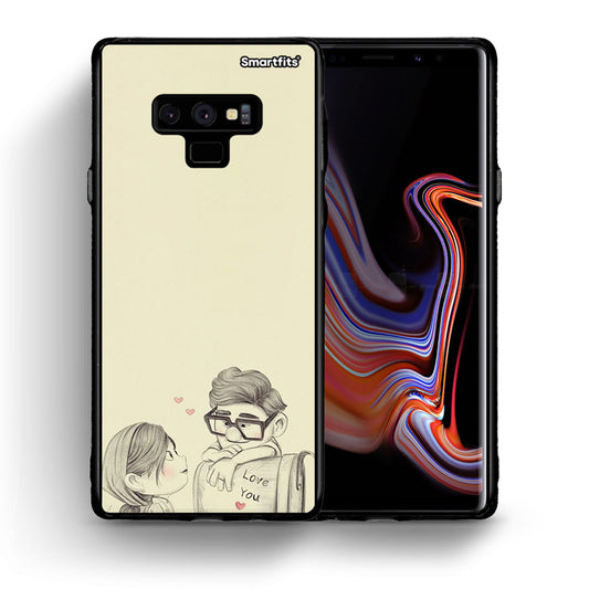 Θήκη Samsung Note 9 Carl And Ellie από τη Smartfits με σχέδιο στο πίσω μέρος και μαύρο περίβλημα | Samsung Note 9 Carl And Ellie case with colorful back and black bezels