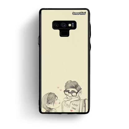 samsung note 9 Carl And Ellie θήκη από τη Smartfits με σχέδιο στο πίσω μέρος και μαύρο περίβλημα | Smartphone case with colorful back and black bezels by Smartfits