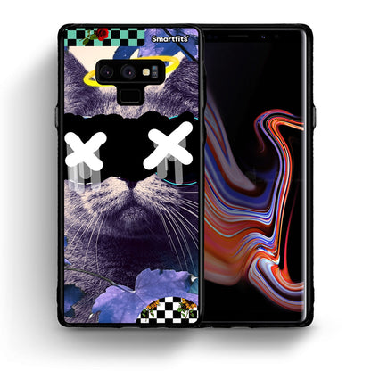 Θήκη Samsung Note 9 Cat Collage από τη Smartfits με σχέδιο στο πίσω μέρος και μαύρο περίβλημα | Samsung Note 9 Cat Collage case with colorful back and black bezels