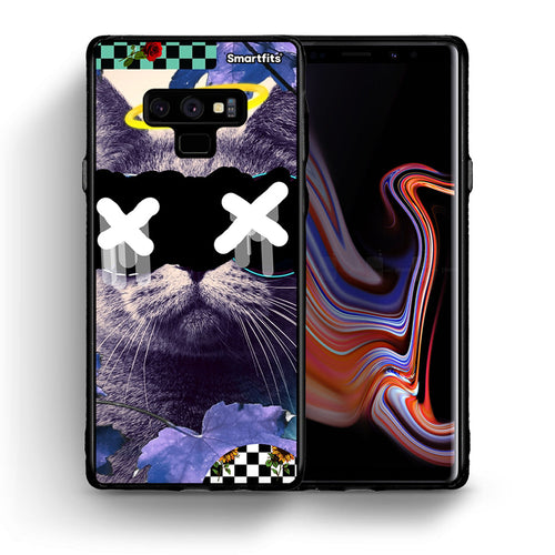 Θήκη Samsung Note 9 Cat Collage από τη Smartfits με σχέδιο στο πίσω μέρος και μαύρο περίβλημα | Samsung Note 9 Cat Collage case with colorful back and black bezels