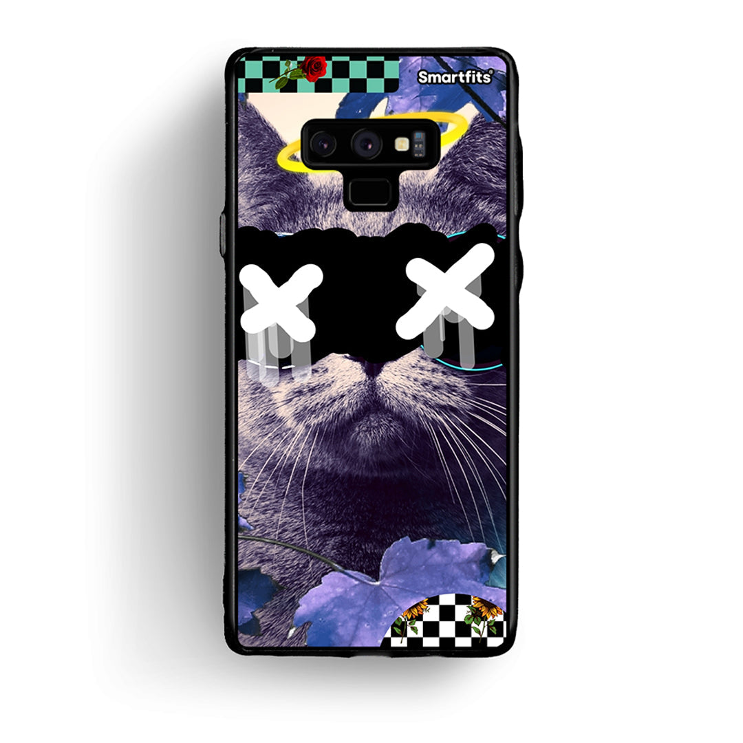 samsung note 9 Cat Collage θήκη από τη Smartfits με σχέδιο στο πίσω μέρος και μαύρο περίβλημα | Smartphone case with colorful back and black bezels by Smartfits