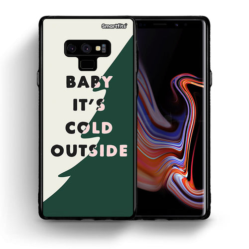 Θήκη Samsung Note 9 Cold Outside από τη Smartfits με σχέδιο στο πίσω μέρος και μαύρο περίβλημα | Samsung Note 9 Cold Outside case with colorful back and black bezels