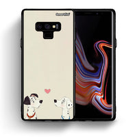 Thumbnail for Θήκη Samsung Note 9 Dalmatians Love από τη Smartfits με σχέδιο στο πίσω μέρος και μαύρο περίβλημα | Samsung Note 9 Dalmatians Love case with colorful back and black bezels