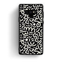 Thumbnail for samsung note 9 Doodle Art Θήκη από τη Smartfits με σχέδιο στο πίσω μέρος και μαύρο περίβλημα | Smartphone case with colorful back and black bezels by Smartfits