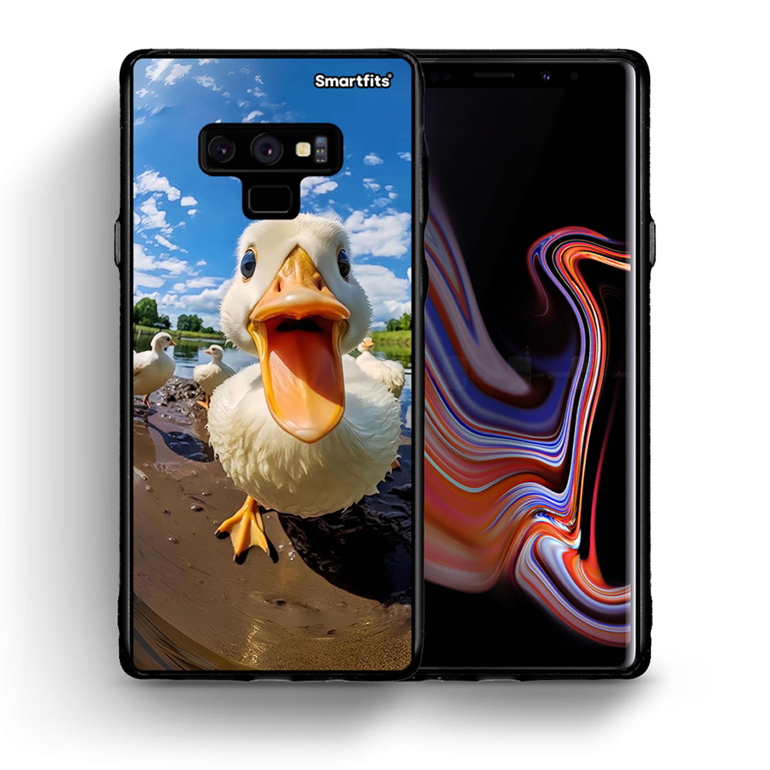 Θήκη Samsung Note 9 Duck Face από τη Smartfits με σχέδιο στο πίσω μέρος και μαύρο περίβλημα | Samsung Note 9 Duck Face case with colorful back and black bezels