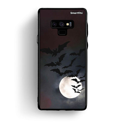samsung note 9 Halloween Bat Night Θήκη από τη Smartfits με σχέδιο στο πίσω μέρος και μαύρο περίβλημα | Smartphone case with colorful back and black bezels by Smartfits