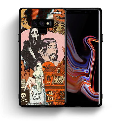 Θήκη Samsung Note 9 Halloween Collage από τη Smartfits με σχέδιο στο πίσω μέρος και μαύρο περίβλημα | Samsung Note 9 Halloween Collage case with colorful back and black bezels