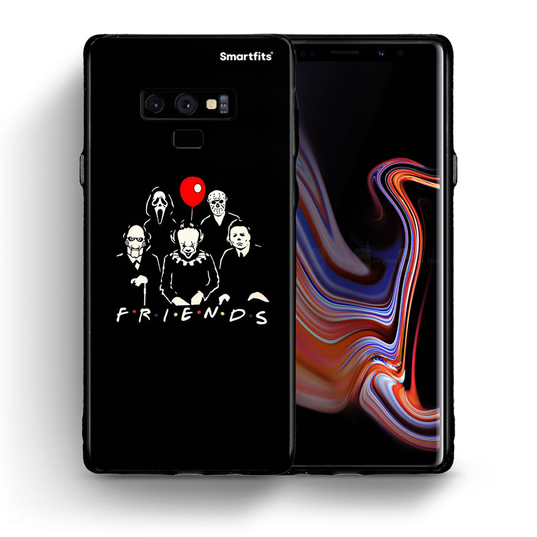 Θήκη Samsung Note 9 Halloween Friends από τη Smartfits με σχέδιο στο πίσω μέρος και μαύρο περίβλημα | Samsung Note 9 Halloween Friends case with colorful back and black bezels