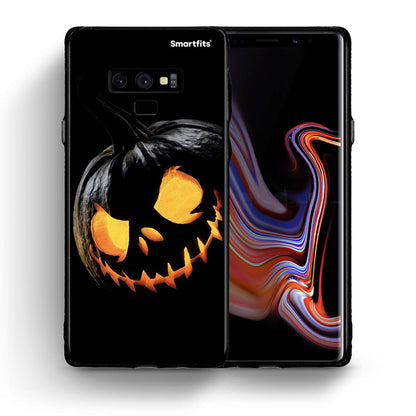 Θήκη Samsung Note 9 Halloween Scary Pumpkin από τη Smartfits με σχέδιο στο πίσω μέρος και μαύρο περίβλημα | Samsung Note 9 Halloween Scary Pumpkin case with colorful back and black bezels
