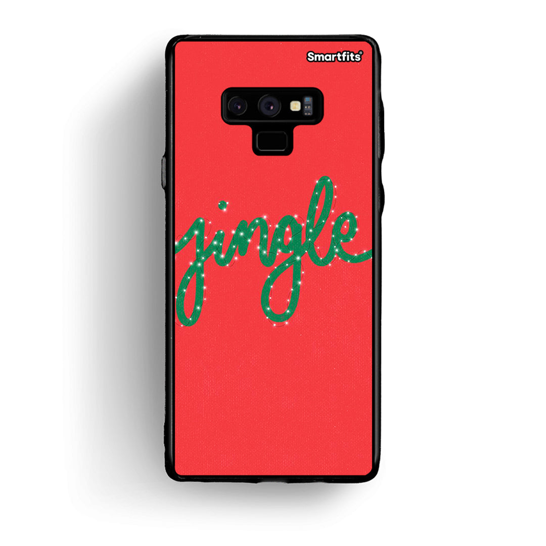 samsung note 9 Jingle Xmas θήκη από τη Smartfits με σχέδιο στο πίσω μέρος και μαύρο περίβλημα | Smartphone case with colorful back and black bezels by Smartfits