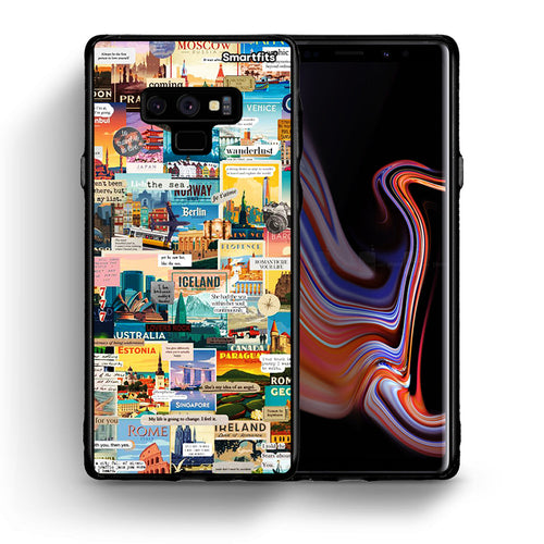 Θήκη Samsung Note 9 Live To Travel από τη Smartfits με σχέδιο στο πίσω μέρος και μαύρο περίβλημα | Samsung Note 9 Live To Travel case with colorful back and black bezels