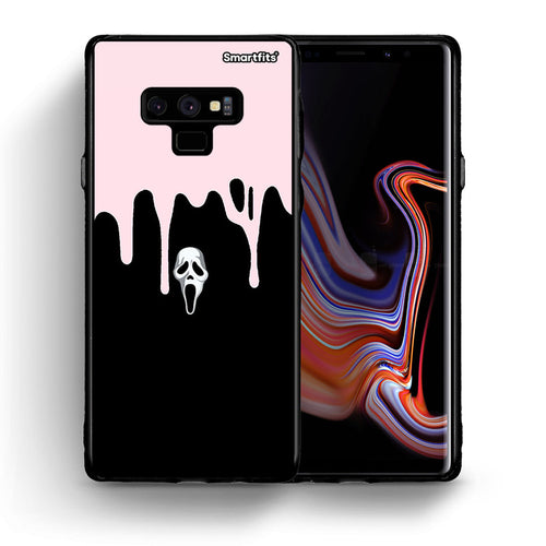 Θήκη Samsung Note 9 Melting Halloween Mask από τη Smartfits με σχέδιο στο πίσω μέρος και μαύρο περίβλημα | Samsung Note 9 Melting Halloween Mask case with colorful back and black bezels