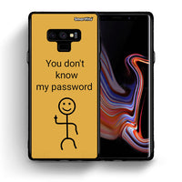Thumbnail for Θήκη Samsung Note 9 My Password από τη Smartfits με σχέδιο στο πίσω μέρος και μαύρο περίβλημα | Samsung Note 9 My Password case with colorful back and black bezels