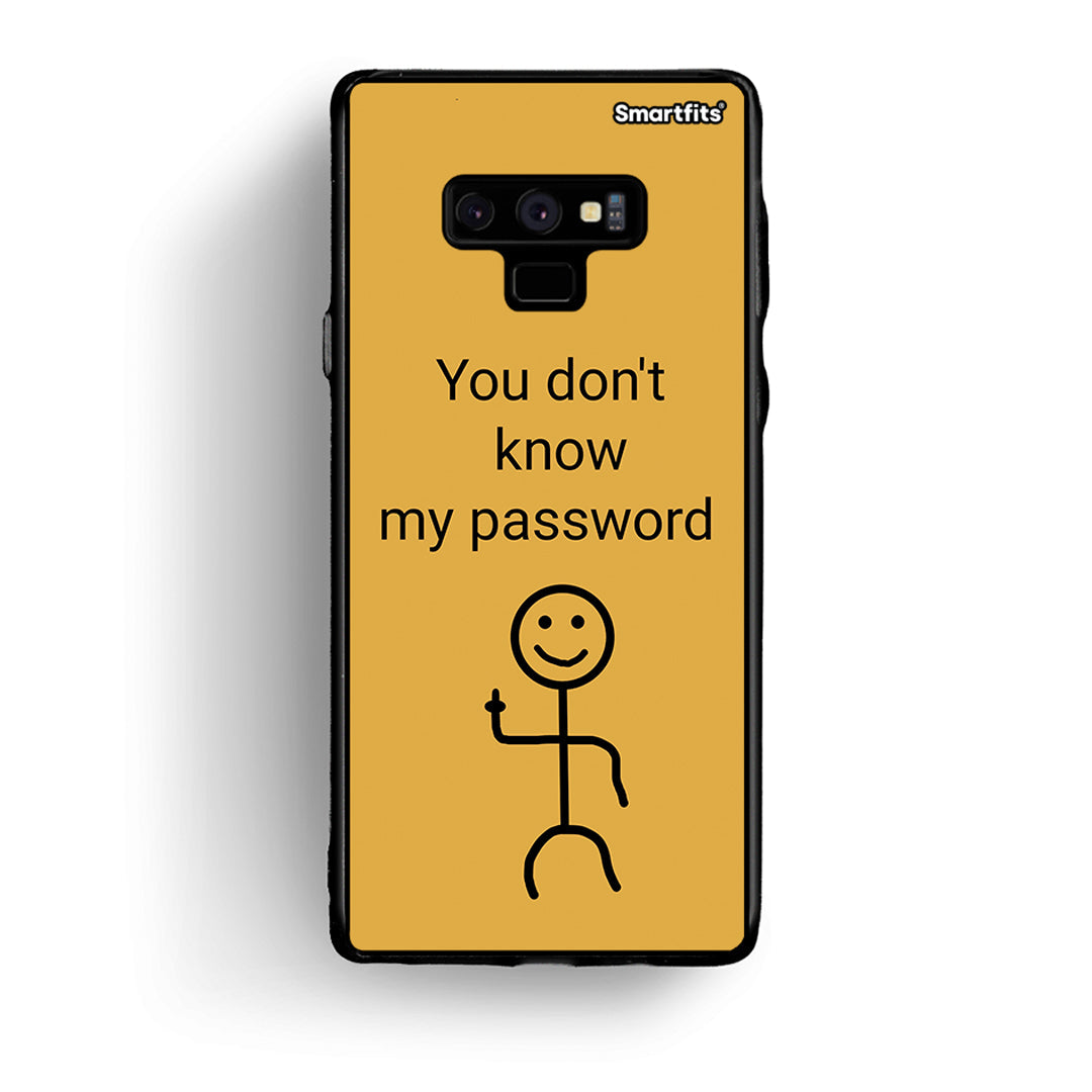 samsung note 9 My Password Θήκη από τη Smartfits με σχέδιο στο πίσω μέρος και μαύρο περίβλημα | Smartphone case with colorful back and black bezels by Smartfits