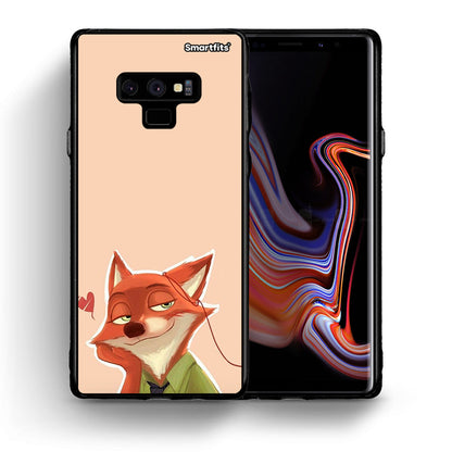 Θήκη Samsung Note 9 Nick Wilde And Judy Hopps Love 1 από τη Smartfits με σχέδιο στο πίσω μέρος και μαύρο περίβλημα | Samsung Note 9 Nick Wilde And Judy Hopps Love 1 case with colorful back and black bezels