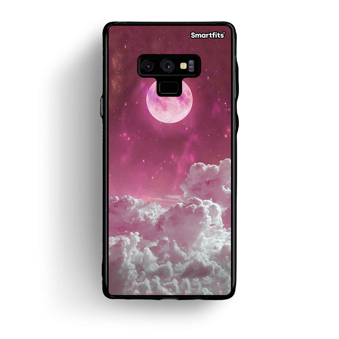 samsung note 9 Pink Moon Θήκη από τη Smartfits με σχέδιο στο πίσω μέρος και μαύρο περίβλημα | Smartphone case with colorful back and black bezels by Smartfits