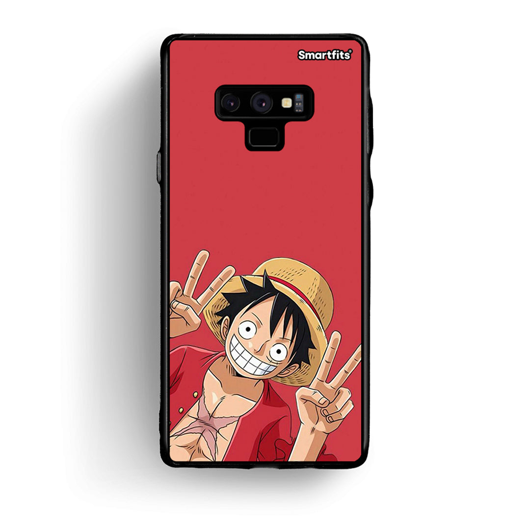 samsung note 9 Pirate Luffy Θήκη από τη Smartfits με σχέδιο στο πίσω μέρος και μαύρο περίβλημα | Smartphone case with colorful back and black bezels by Smartfits