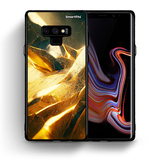 Θήκη Samsung Note 9 Real Gold από τη Smartfits με σχέδιο στο πίσω μέρος και μαύρο περίβλημα | Samsung Note 9 Real Gold case with colorful back and black bezels