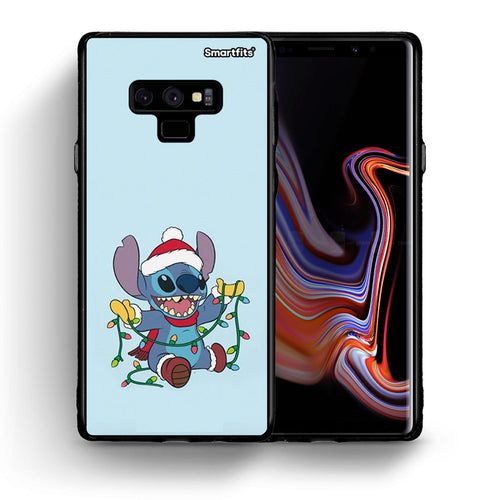 Θήκη Samsung Note 9 Santa Stich από τη Smartfits με σχέδιο στο πίσω μέρος και μαύρο περίβλημα | Samsung Note 9 Santa Stich case with colorful back and black bezels