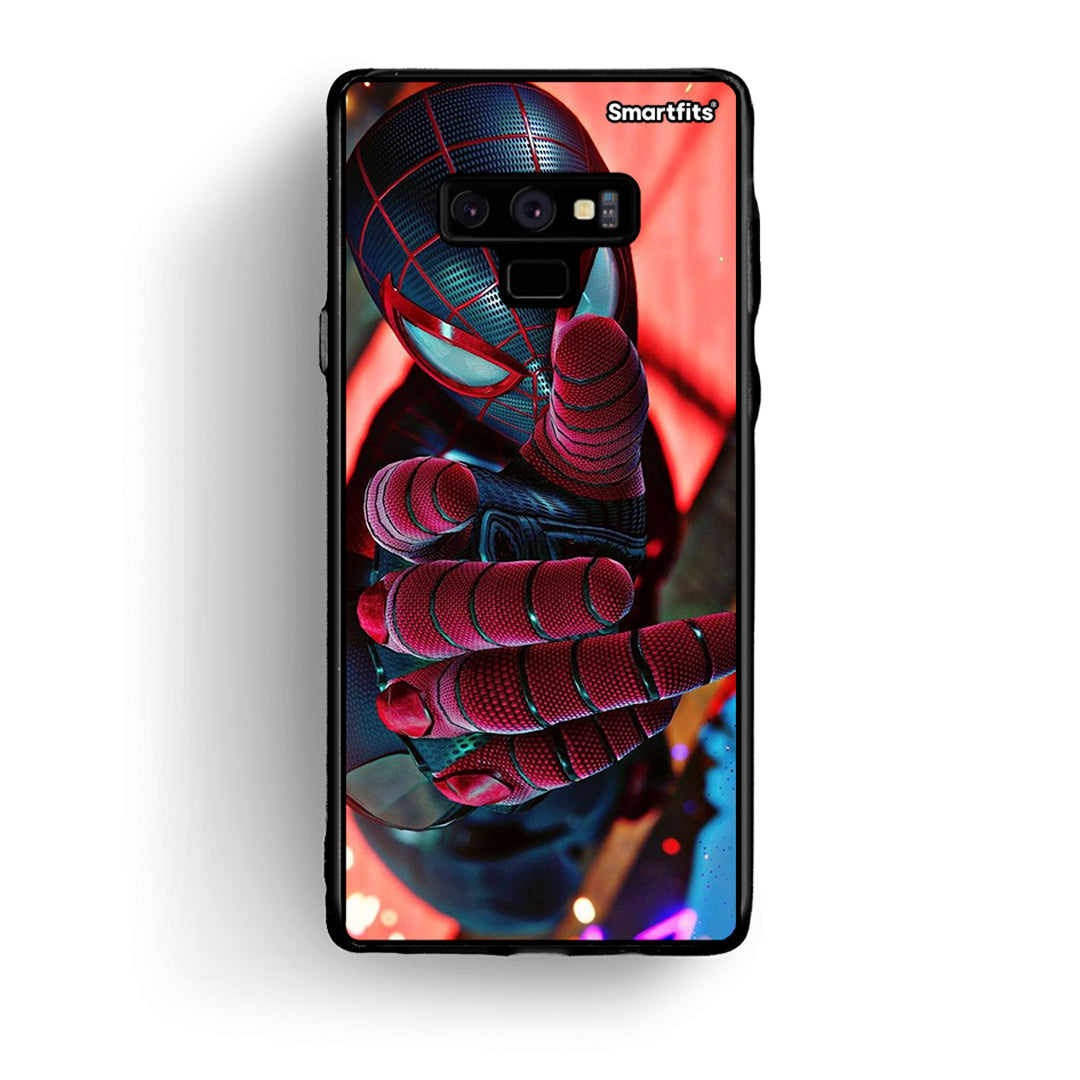 samsung note 9 Spider Hand Θήκη από τη Smartfits με σχέδιο στο πίσω μέρος και μαύρο περίβλημα | Smartphone case with colorful back and black bezels by Smartfits