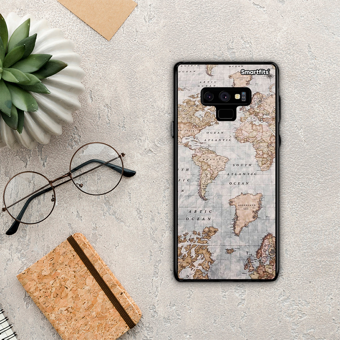 World Map - Samsung Galaxy Note 9 θήκη