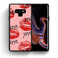 Thumbnail for Θήκη Samsung Note 9 XOXO Lips από τη Smartfits με σχέδιο στο πίσω μέρος και μαύρο περίβλημα | Samsung Note 9 XOXO Lips case with colorful back and black bezels