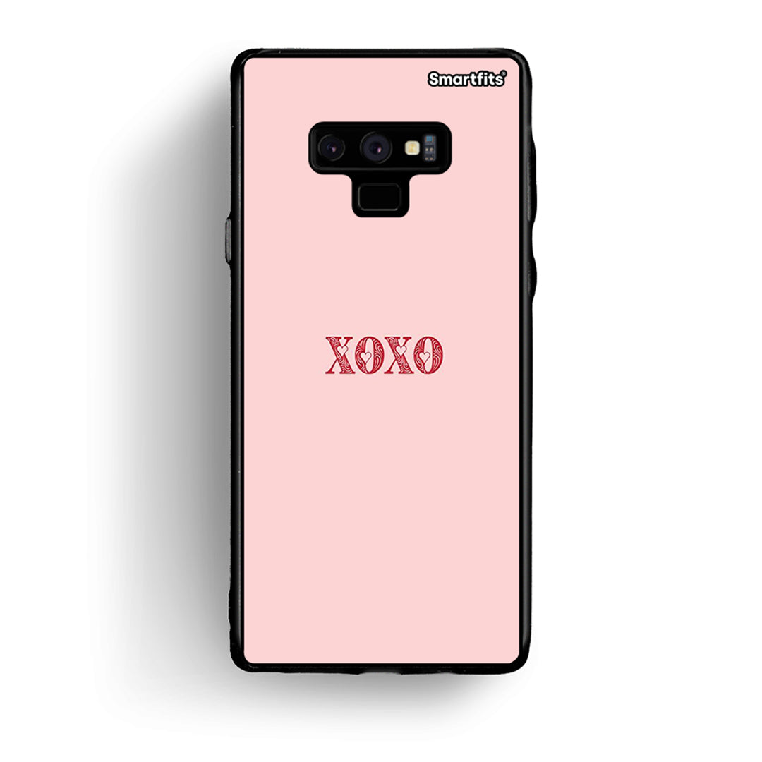 samsung note 9 XOXO Love θήκη από τη Smartfits με σχέδιο στο πίσω μέρος και μαύρο περίβλημα | Smartphone case with colorful back and black bezels by Smartfits