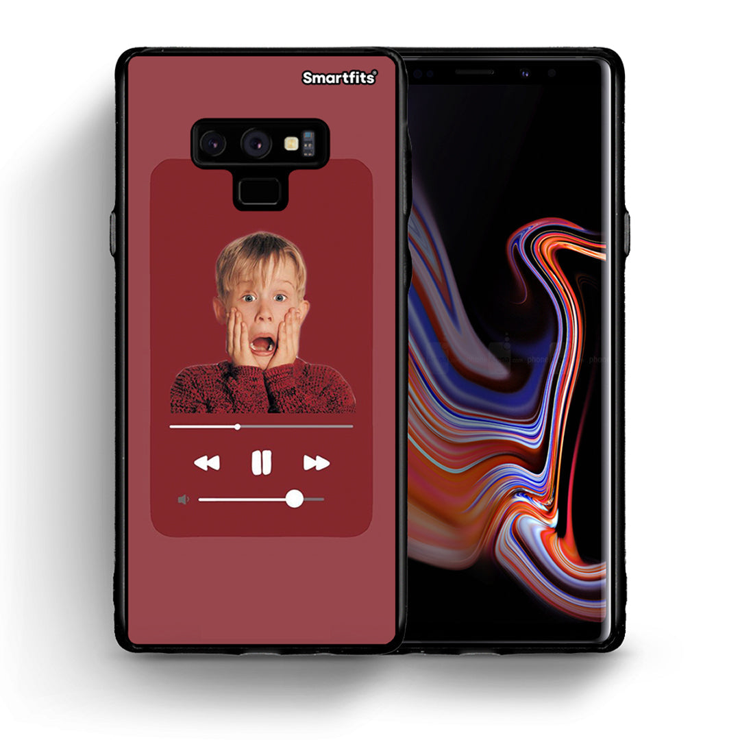 Θήκη Samsung Note 9 Xmas Alone Music από τη Smartfits με σχέδιο στο πίσω μέρος και μαύρο περίβλημα | Samsung Note 9 Xmas Alone Music case with colorful back and black bezels