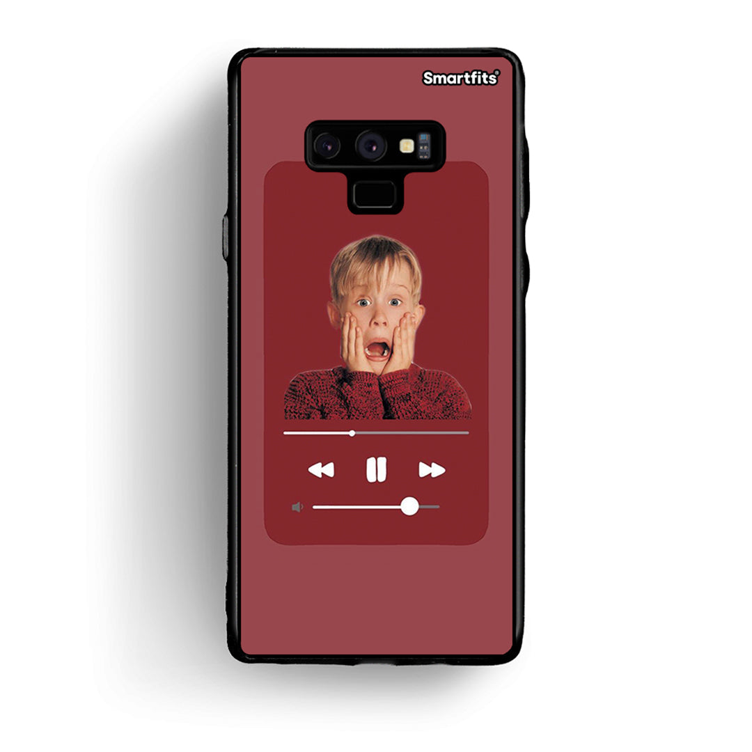 samsung note 9 Xmas Alone Music θήκη από τη Smartfits με σχέδιο στο πίσω μέρος και μαύρο περίβλημα | Smartphone case with colorful back and black bezels by Smartfits
