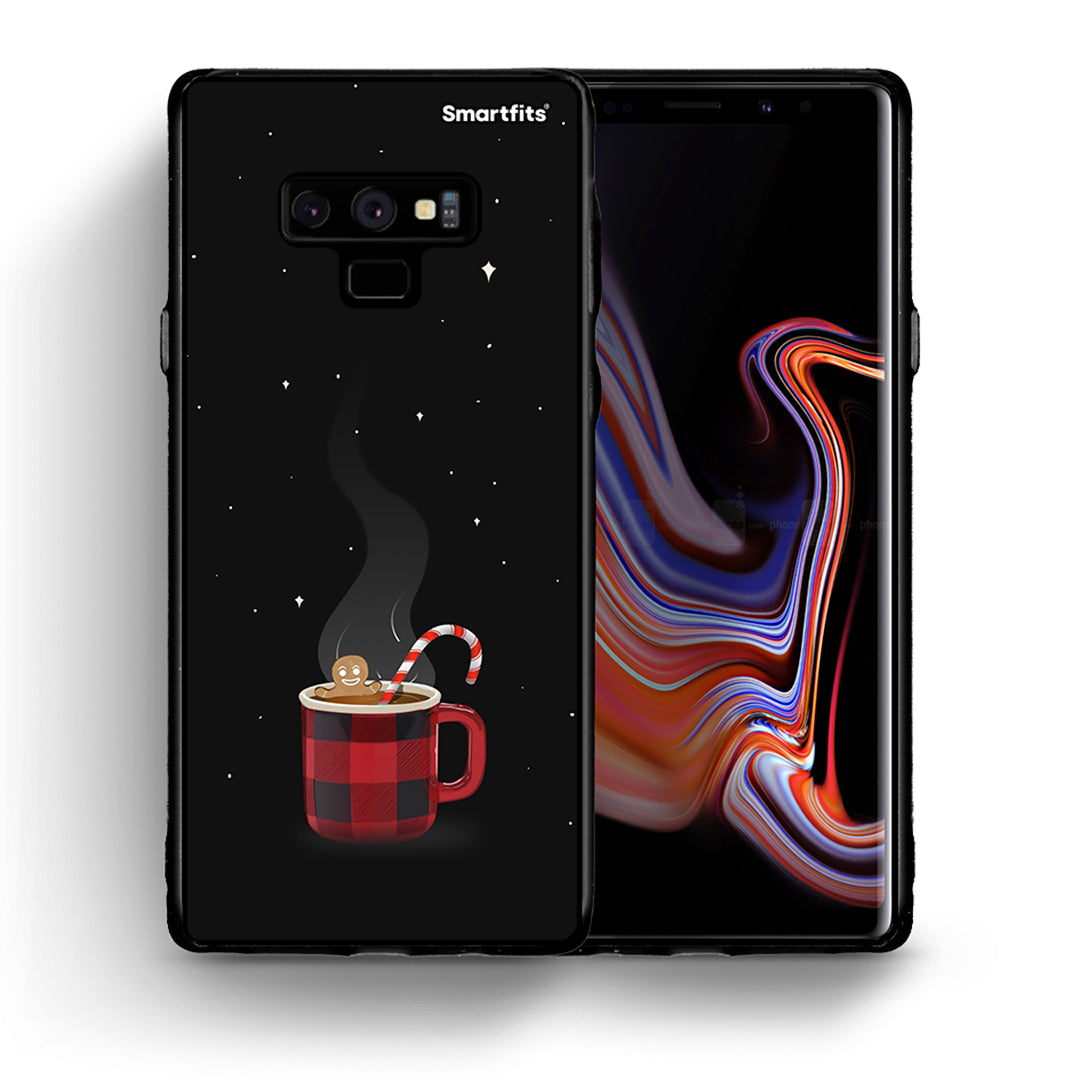 Θήκη Samsung Note 9 Xmas Bathing από τη Smartfits με σχέδιο στο πίσω μέρος και μαύρο περίβλημα | Samsung Note 9 Xmas Bathing case with colorful back and black bezels