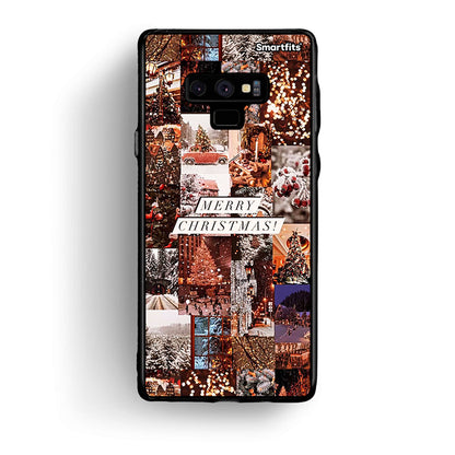 samsung note 9 Xmas Collage θήκη από τη Smartfits με σχέδιο στο πίσω μέρος και μαύρο περίβλημα | Smartphone case with colorful back and black bezels by Smartfits