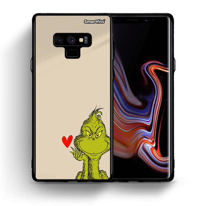 Θήκη Samsung Note 9 Xmas Grinch από τη Smartfits με σχέδιο στο πίσω μέρος και μαύρο περίβλημα | Samsung Note 9 Xmas Grinch case with colorful back and black bezels