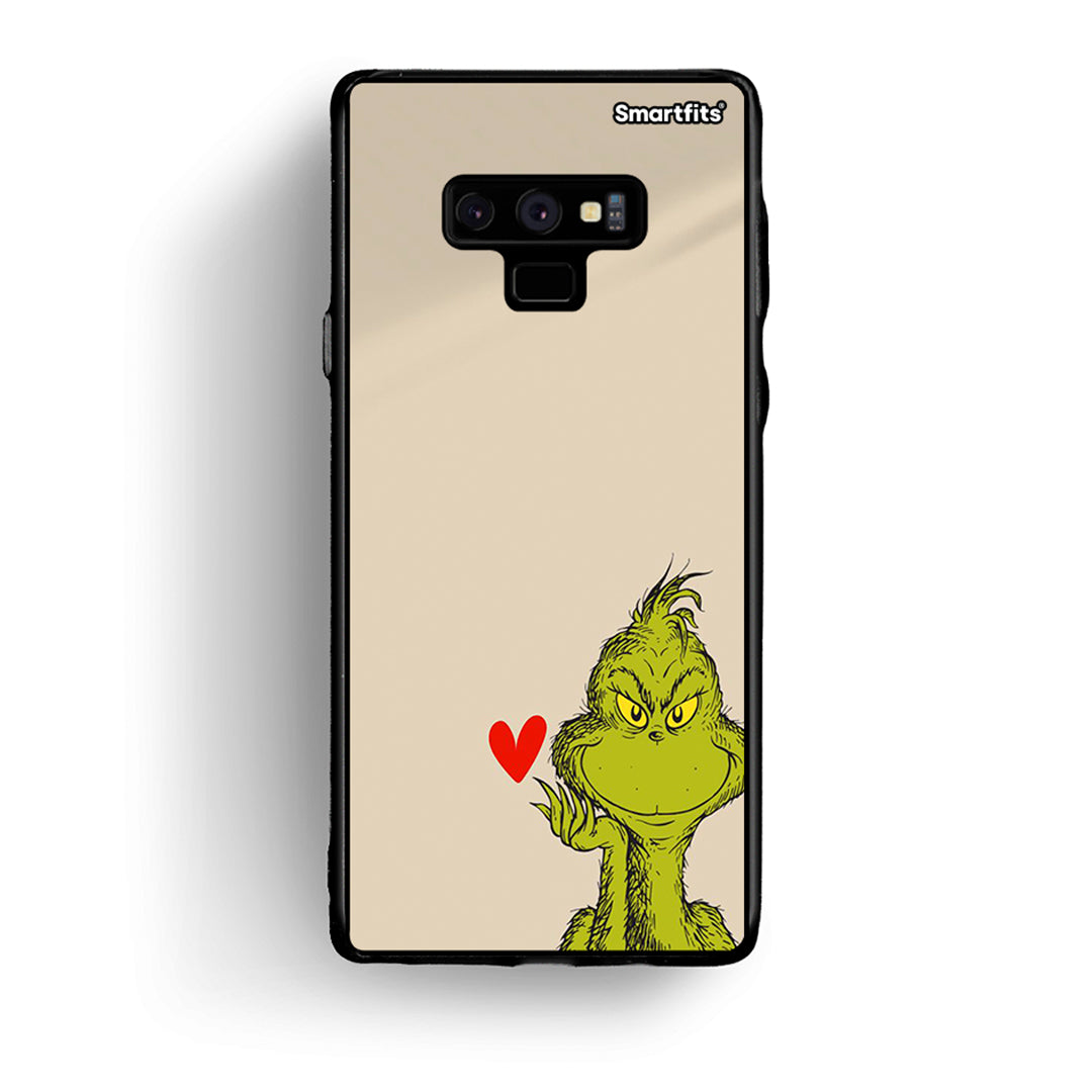 samsung note 9 Xmas Grinch θήκη από τη Smartfits με σχέδιο στο πίσω μέρος και μαύρο περίβλημα | Smartphone case with colorful back and black bezels by Smartfits