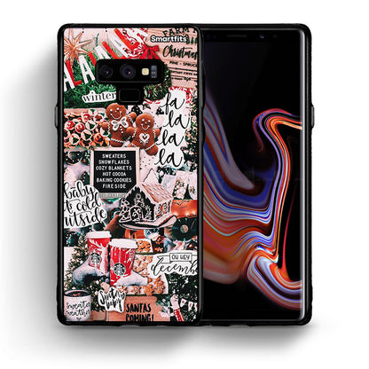 Θήκη Samsung Note 9 Xmas Habbits από τη Smartfits με σχέδιο στο πίσω μέρος και μαύρο περίβλημα | Samsung Note 9 Xmas Habbits case with colorful back and black bezels