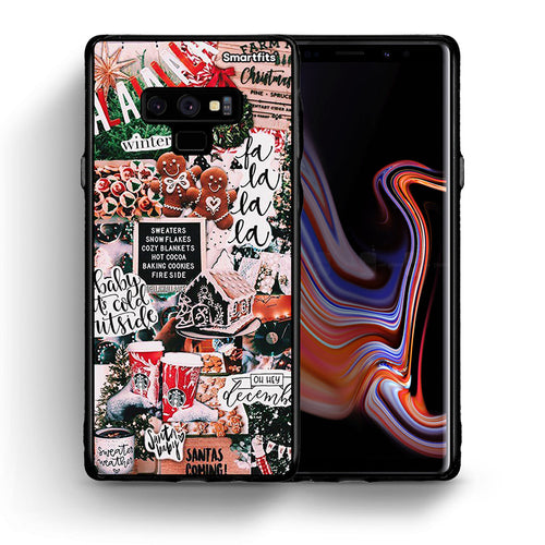 Θήκη Samsung Note 9 Xmas Habbits από τη Smartfits με σχέδιο στο πίσω μέρος και μαύρο περίβλημα | Samsung Note 9 Xmas Habbits case with colorful back and black bezels