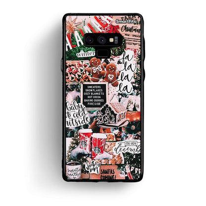 samsung note 9 Xmas Habbits θήκη από τη Smartfits με σχέδιο στο πίσω μέρος και μαύρο περίβλημα | Smartphone case with colorful back and black bezels by Smartfits