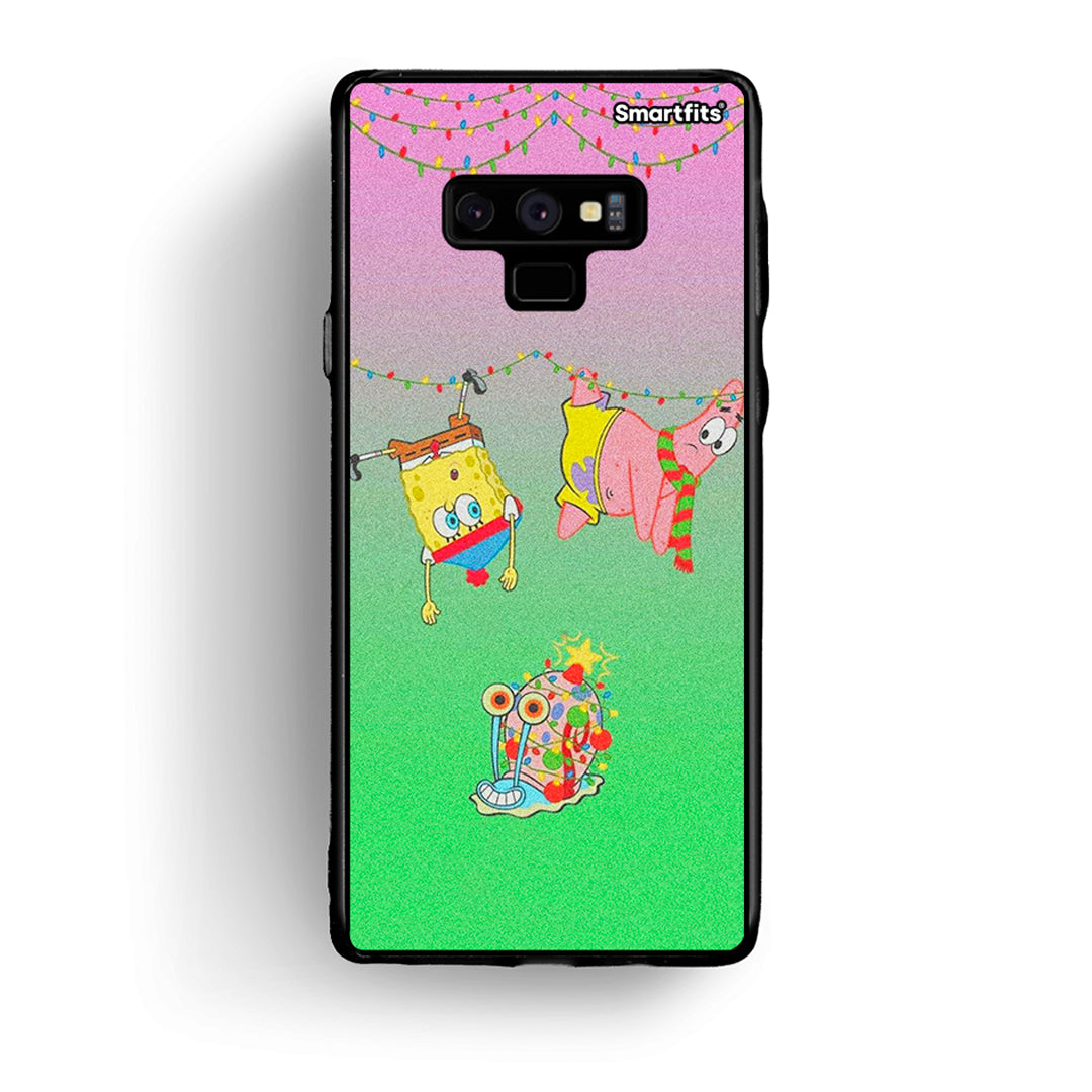 samsung note 9 Xmas Lights θήκη από τη Smartfits με σχέδιο στο πίσω μέρος και μαύρο περίβλημα | Smartphone case with colorful back and black bezels by Smartfits